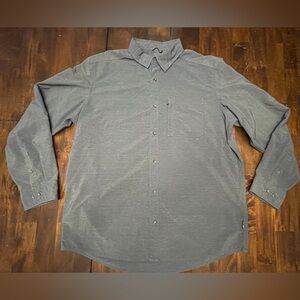 Swiss Tech Dark Grey Long Sleeve Button Up Outdoor Shirt Men’s Size XL (46-48)